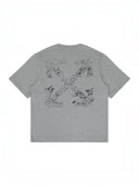 OFF-WHITE Paint Splatter Arrow Diag Skate Fit Tee Heather Grey