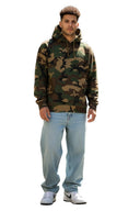 Supreme Satin Applique Hooded Sweatshirt (SS26) Woodland Camo