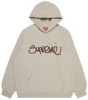 Supreme Raised Handstyle Hooded Sweatshirt Dark Taupe