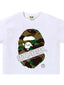 BAPE 1st Camo Bape Kanji Tee White/Green