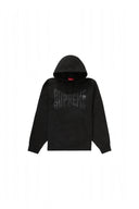Supreme Rhinestone Shadow Hooded Sweatshirt Black