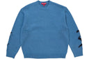 Supreme Cross Stitch Logo Sweater Blue