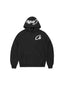 Corteiz Satin C Star Applique Black Hoodie