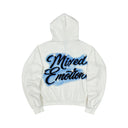 Mixed Emotion Cupid's Arrow Zip Hoodie White