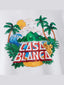 Casablanca Beach Wave Oversized White T-Shirt one-kickz