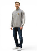 Corteiz Boca Quarter Half Zip Grey