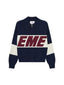 Eme Thrill Navy Zipper KNit
