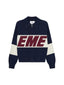 Eme Thrill Navy Zipper KNit