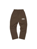 Corteiz Island Puff Print Open Hem Pant Brown