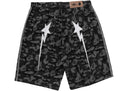 adidas x BAPE Camo Jacquard Shark Denim Jorts Black