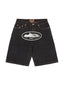 Corteiz Island Baggy Denim Short Washed Black