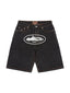 Corteiz Island Baggy Denim Short Washed Black