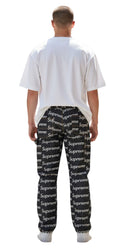 Supreme Jacquard Logos Double Knee Denim Painter Jean Rigid Indigo