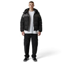 Supreme Leather Yoke Puffer Jacket 'Black'