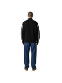 Supreme Jacquard Sleeve Half Zip Sweater Black