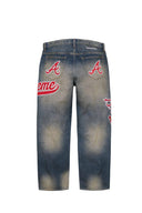 Supreme Mitchell & Ness Atlanta Braves Loose Fit Jean Blue
