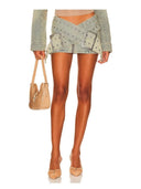 Jaded London Assasin Micro Mini Skirt In Blue Denim