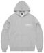 Corteiz Island Puff Print Zip Hoodie 'Heather Grey'