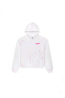 Sp5der Fractured Logo Hoodie White