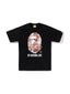 Bape A bathing Ape Bleached Check Black Tee
