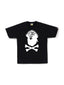 Bape Captain Ape Crossbone Tee Mens Black