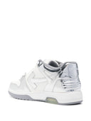 OFF-WHITE Out Of Office OOO Low Tops Silver White