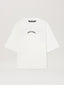 Palm Angels Curved Logo Over Tee White