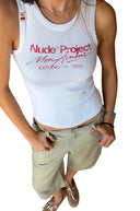 Nude Project Mon Amour Tank Top White one-kickz