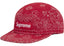 Supreme Bandana Jacquard Denim Camp Cap Red