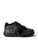 OFF-WHITE Out Of Office OOO Low Tops Strass Crystal Embellished Black