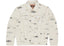 Corteiz Alcatraz Pattern Denim Jacket White