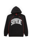 Supreme Boxy Piping Arc Hooded Sweatshirt Black