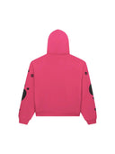 Sp5der Beluga Zip Up Hoodie Pink