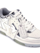OFF-WHITE Out Of Office OOO Low Tops Silver White
